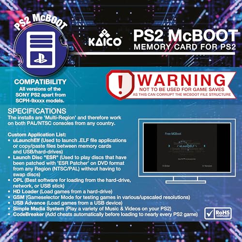 Kaico Free McBoot PS2 Memory Card 8MB, FMCB 1.966 Pre-Installed by Kaico - Image 6