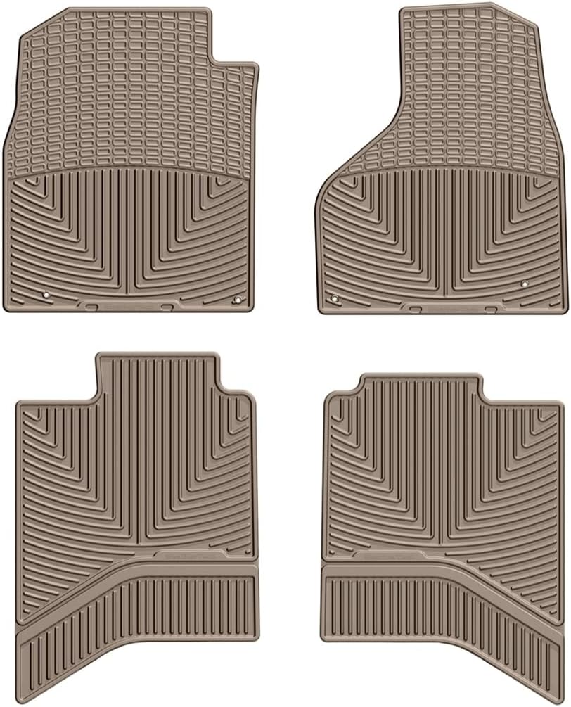 Weathertech All-Weather Floor Mats for Dodge Ram Truck 2500/3500, Ram 1500, Ram 1500 Classic - 1st & 2nd Row (W337GR-W336GR), Grey