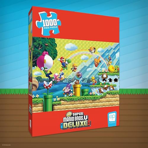 Miniatura 8 de Rompecabezas de 1000 piezas de Super Mario "Chaos & Fun", dimensiones de 19 x 27 pulgadas, rompecabezas coleccionable con Mario, Luigi, Nabbit y