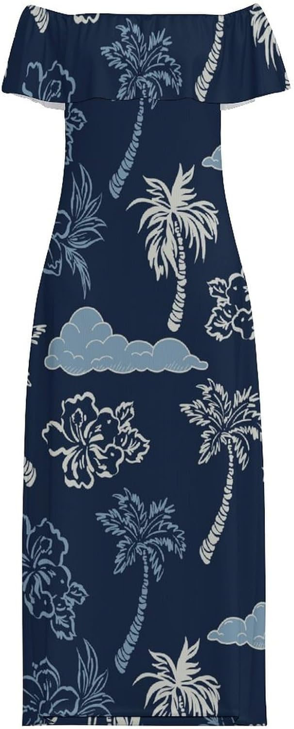 TAIZIYEAH Jamaica Summer Dresses for Women Beach Four Piece Shoulder Skirt