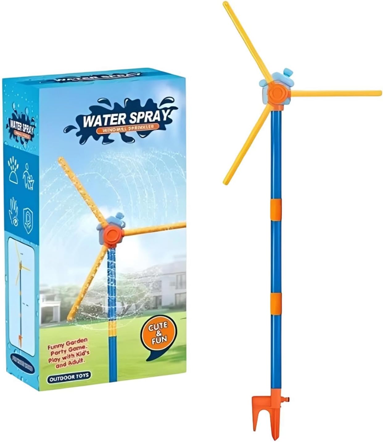 Genérico Outdoor Water Toys | Rotating Windmill Shape - Summer Outdoor Toy | for Girls Boys Backyard Garden School Camping Lawn Park Recreation