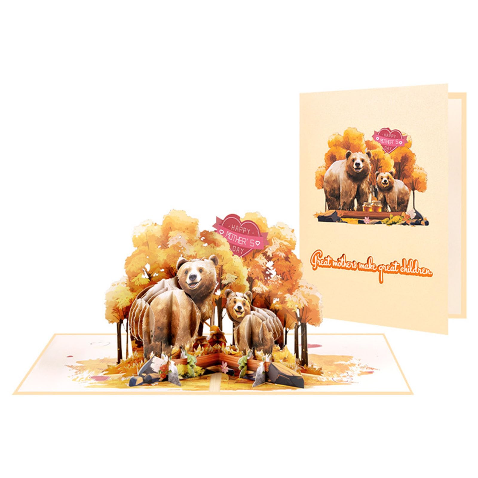 Tsophreniq Popup Invitation Card for Mother ' s Day Greeting with Envelope Foldable Paper Blessing Cards Mother ' s Day