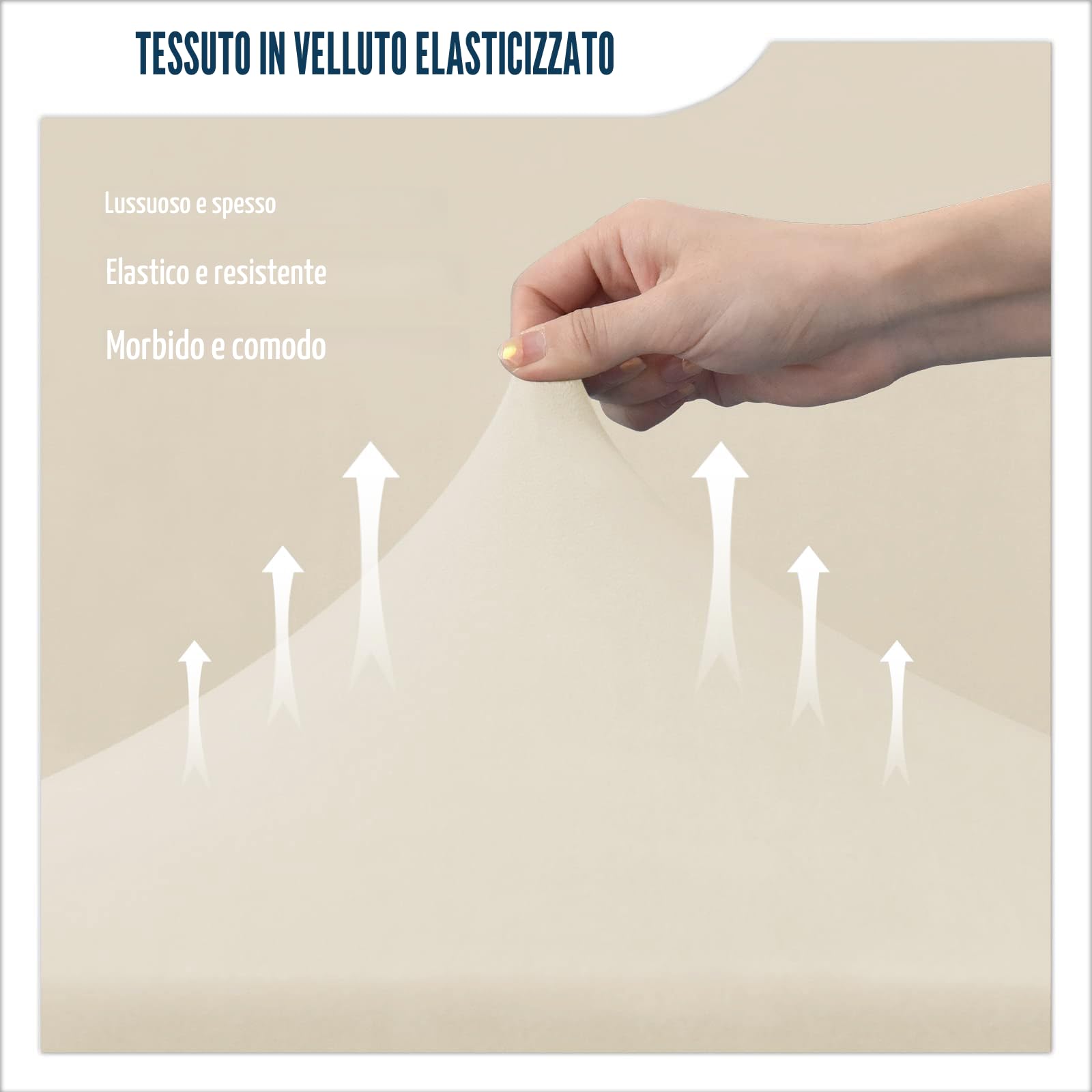 SYLC Ektorp Copridivani Con Cuscini E Schienale Separati, Velluto Elasticizzato Copridivano 1/2/3/4 Posti Con Braccioli, Copri Divano Antiscivolo (Beige,2 Seat Set 5 PCS)