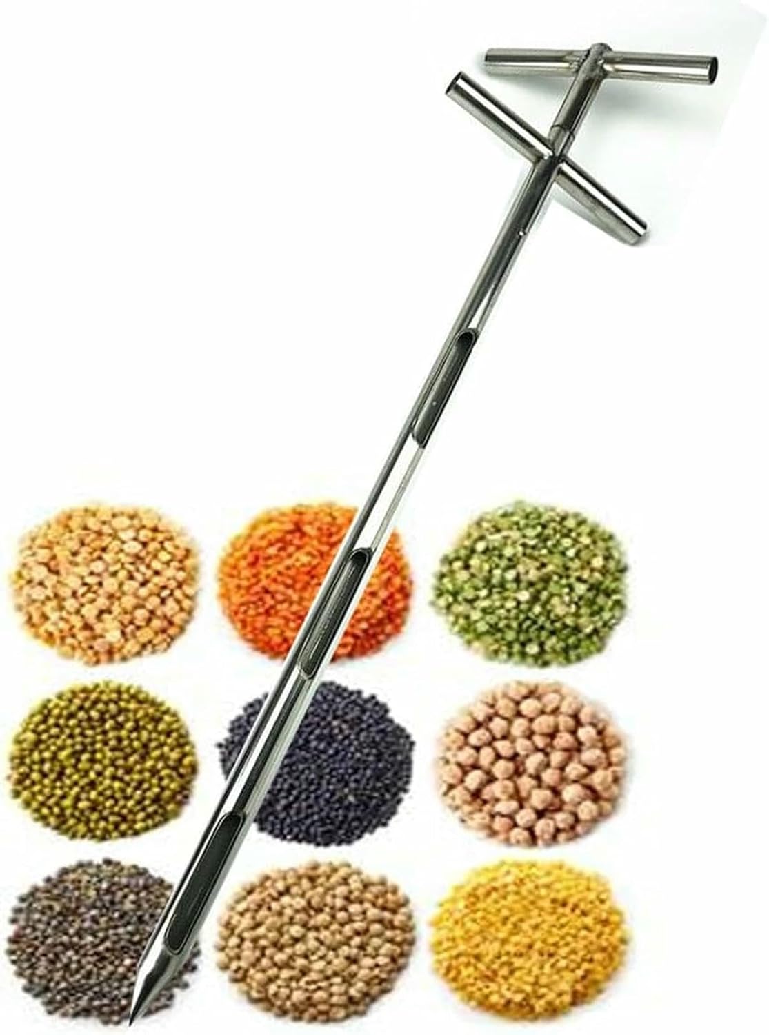Grain Probe Sampler - Stainless Steel Three Zone Accurate Sampling Equipment for Research and Industry~/