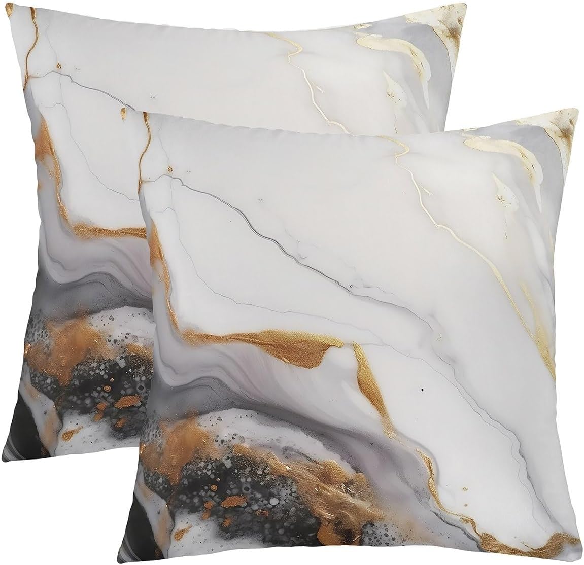 Feelyou Leopard Print Throw Pillow Covers for Couch Sofa Bed,Set of 2 Cheetah Decorative Pillows Cushion Covers,Safari Animal Brown Wild Animal Pillow Inserts Not Included,24x24 inch