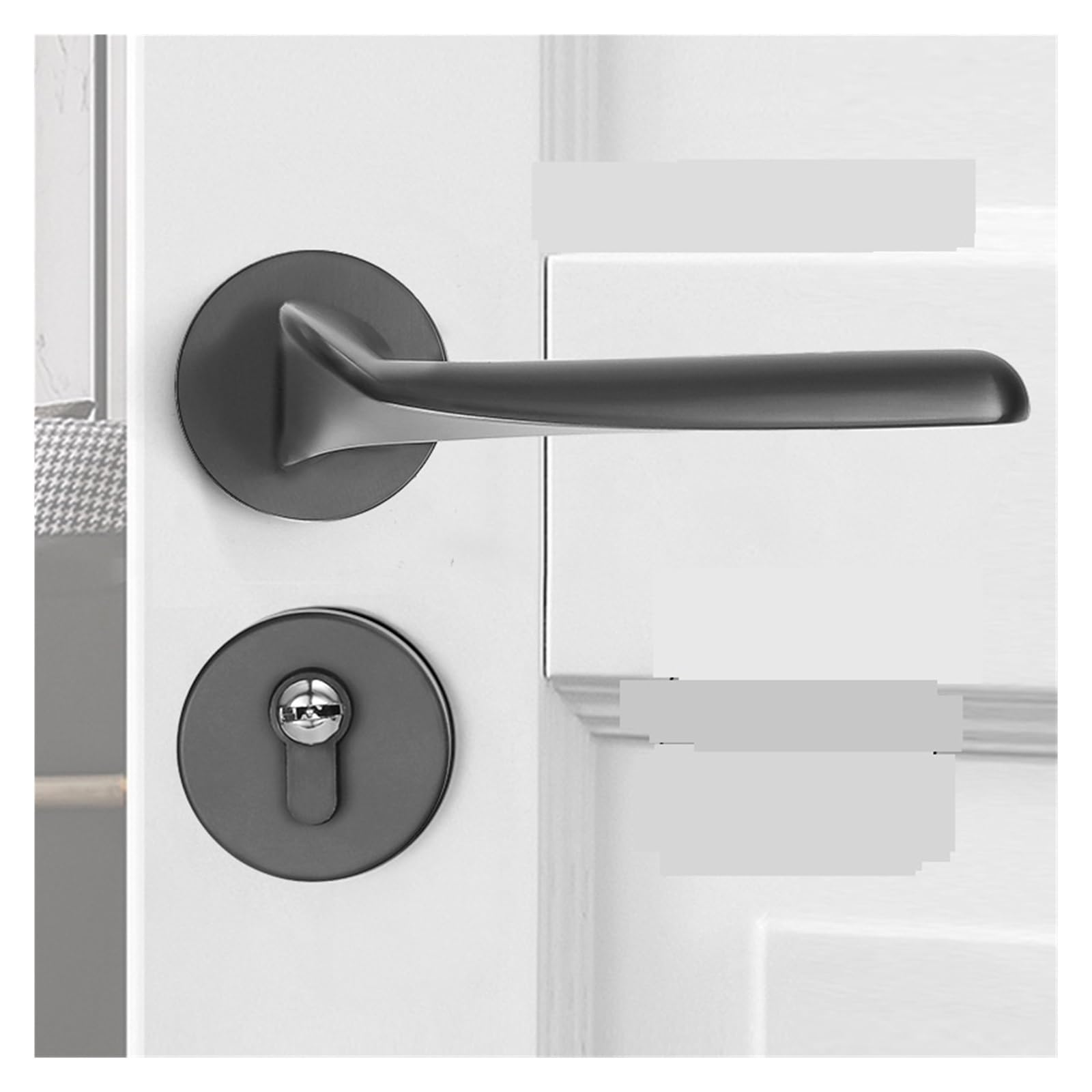 NYRXRYTCA Modern Simple Gray Interior Door Lock Bedroom Door Lock Wooden Door Handle Split Magnetic Silent Door Lock(Type G-58 magnetic lock)