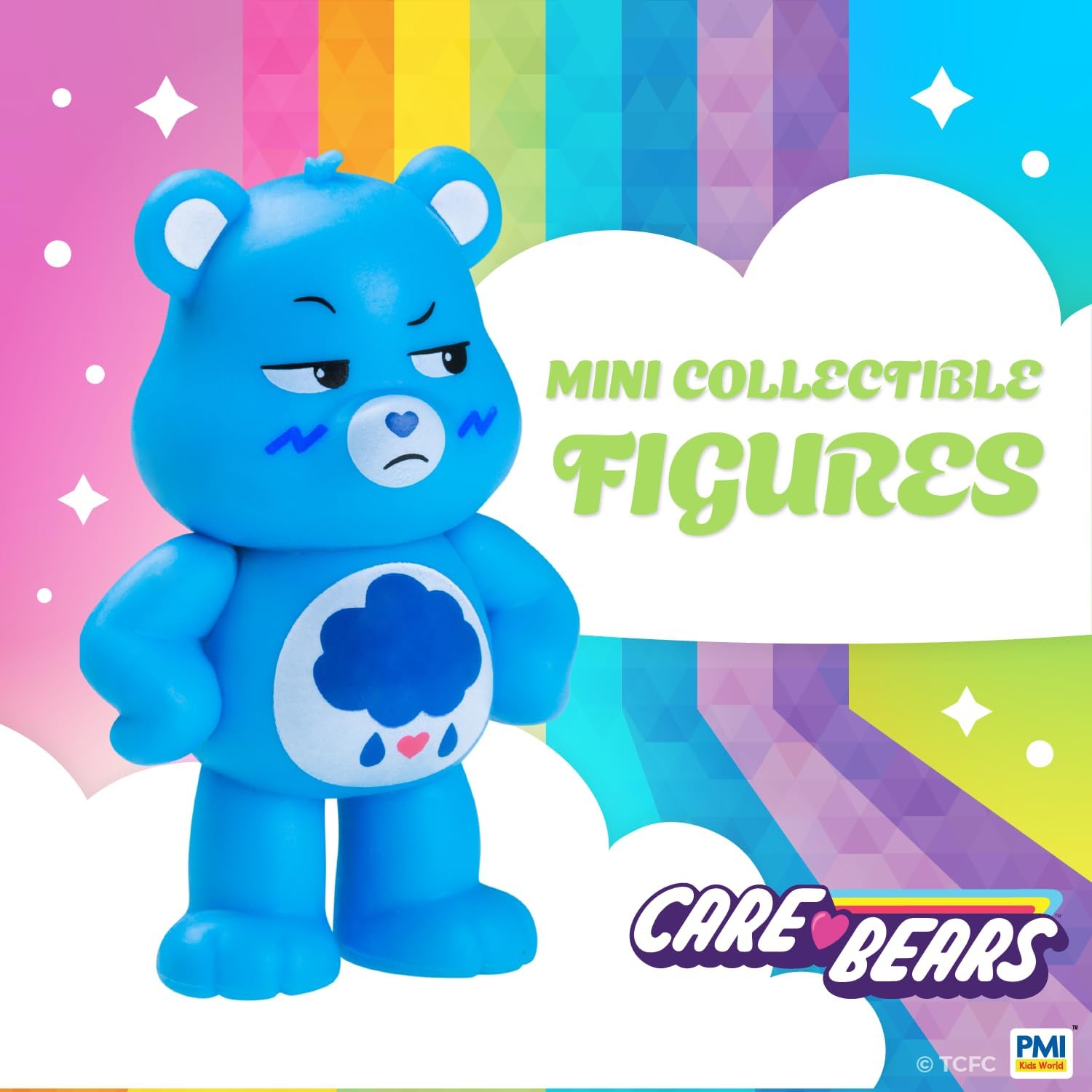 Care Bears Collectible Mini Collectible Figures | 5 Pack Blister Box | 5 Surprise Mini Collectible Figures with 1 Rare Hidden | Official Collectibles by PMI Kids World | Assortment A to E