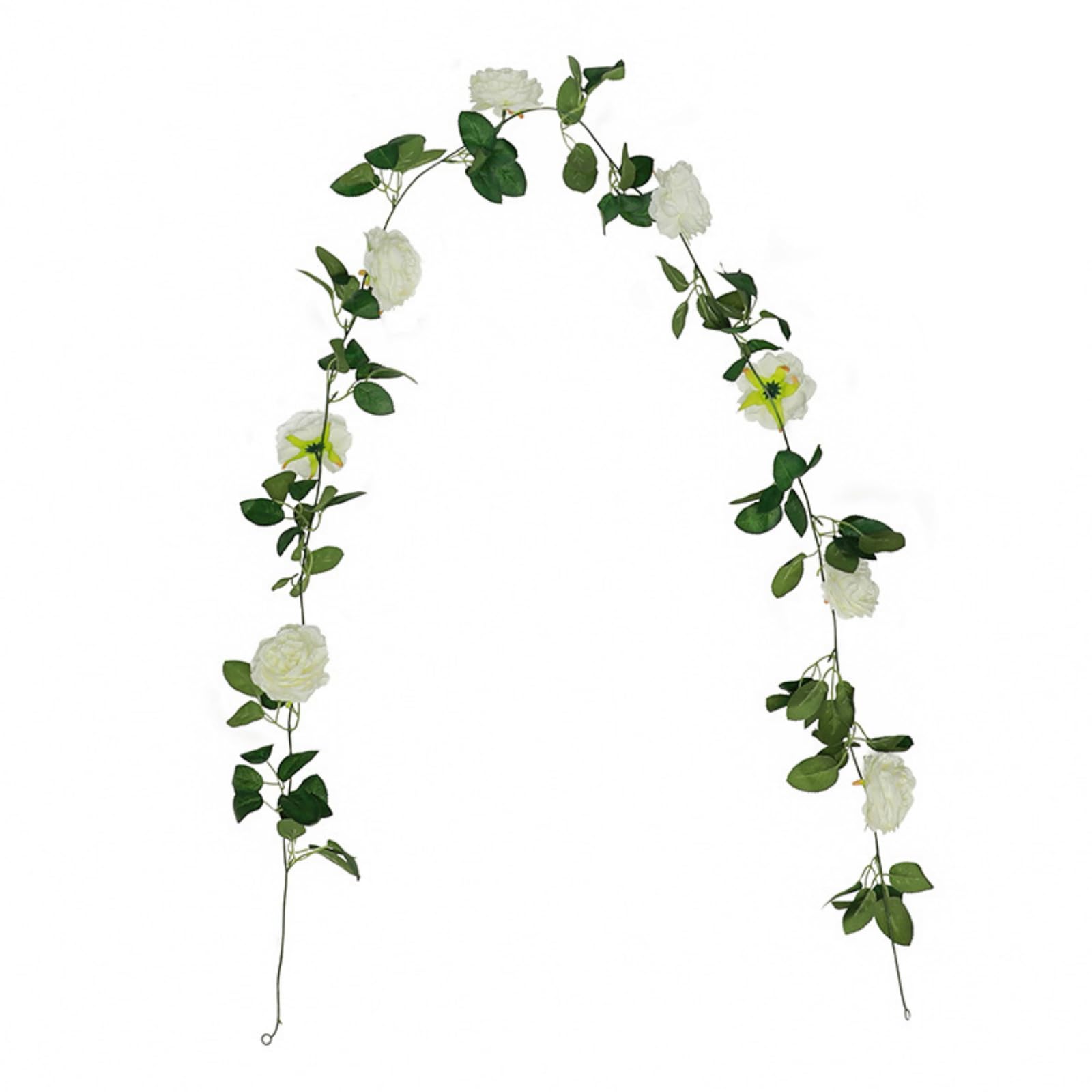 3 Stück (6,0 m) Rosa Blumengirlande, Kunstblumen Wie Echt für Hochzeitsbogen, Pfingstrosen Girlande Seidenblumen Hängend Rebe für Hochzeit, Party, Garten, Weihnachten (baise,6 Stück)