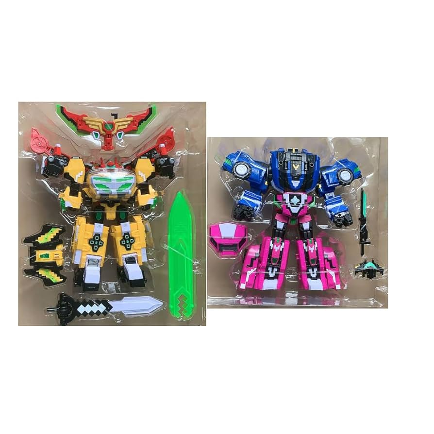 Amazon.co.jp: おもちゃ 変形 ロボット 240333 2体セット 合体