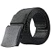 Nylon Belt Outdoor Men's Military Tactical Belt Casual Belt Plastic Automatic Buckle Webbing Belts (Black)