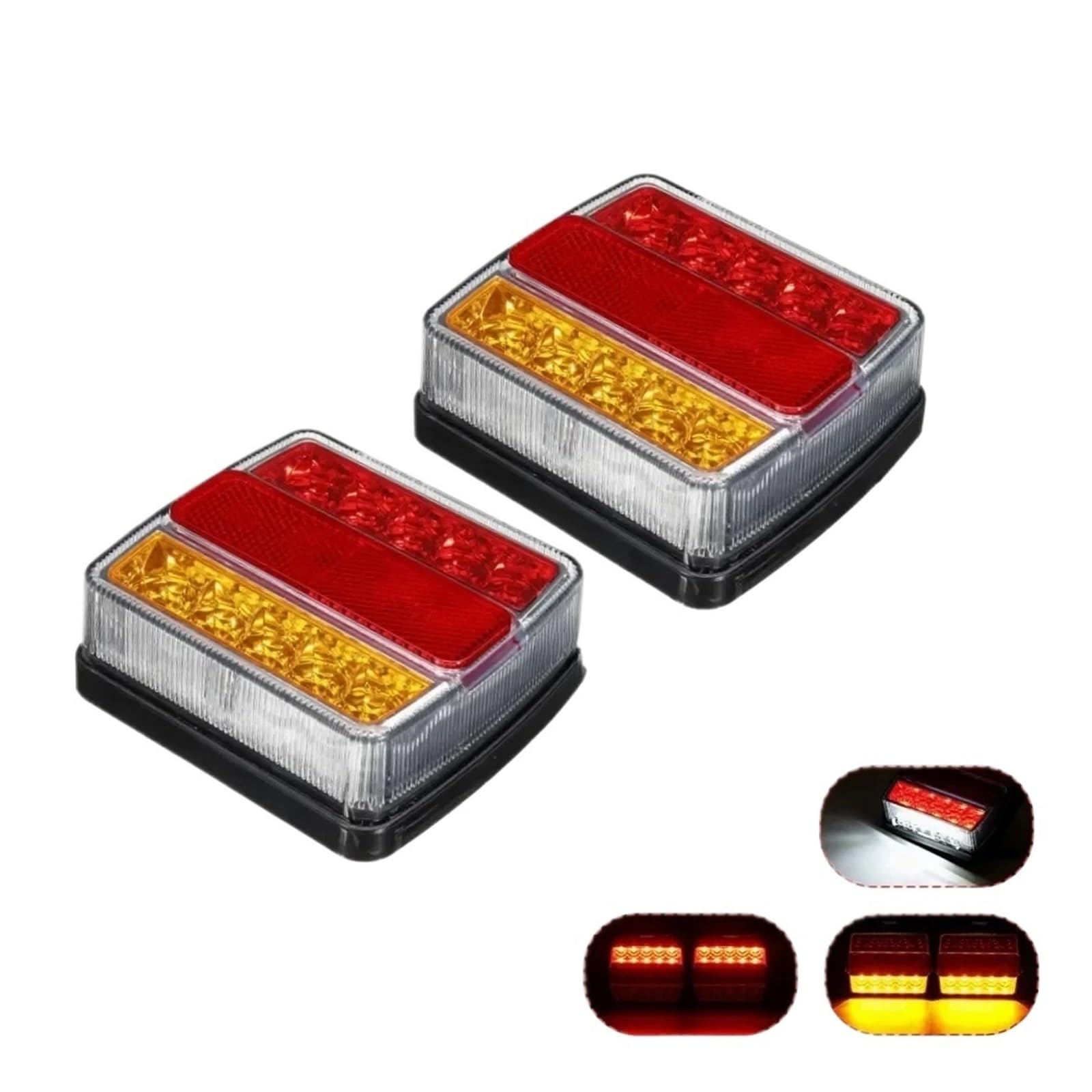 Generico Gruppi ottici posteriori Luce di stop posteriore a LED da 4 pollici 12V per la lampada della per targa Lampada