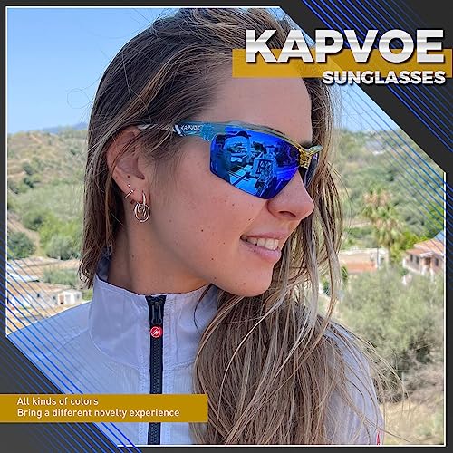 KAPVOE Sports Sunglasses Polarized Cycling Glasses Baseball Running Mountain Bike Triathlon Golf MTB for Men Women - K87 - Image 2