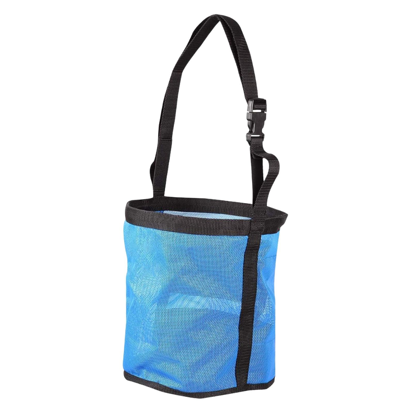Feed Bag Mesh Breathable Reinforced Bottom Hay Bag for Hanging Outdoor Blue-Sporting Goods - Outdoor Sports - Equestrian - Stable Accessories - Hay Nets & Bags-image-6