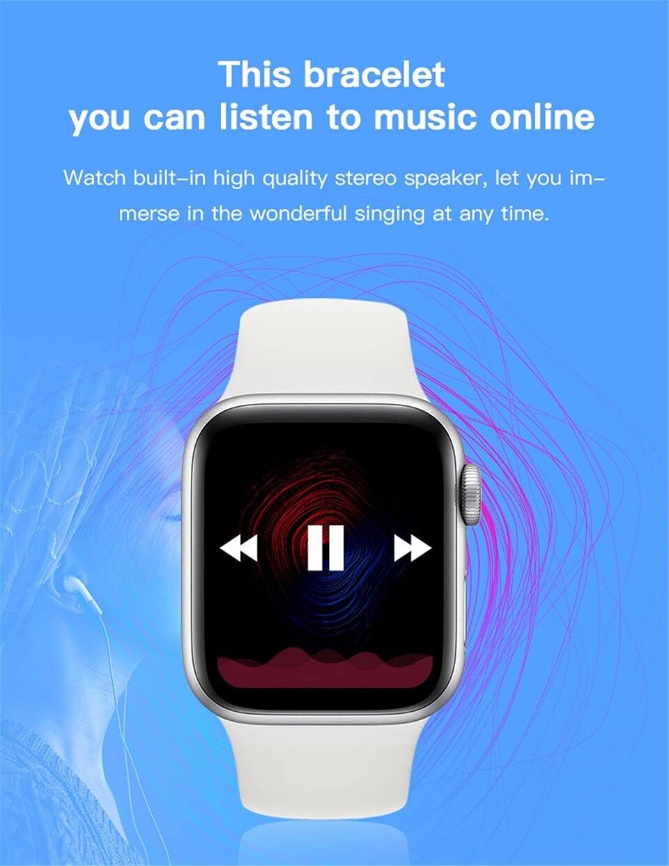 Relógio Smartwatch Bluetooth x8 Inteligente IP67 tela 1.54 HD Rastreador Fitness Morashop (Rosa) 1 613rvTbsEPS. AC SL1241