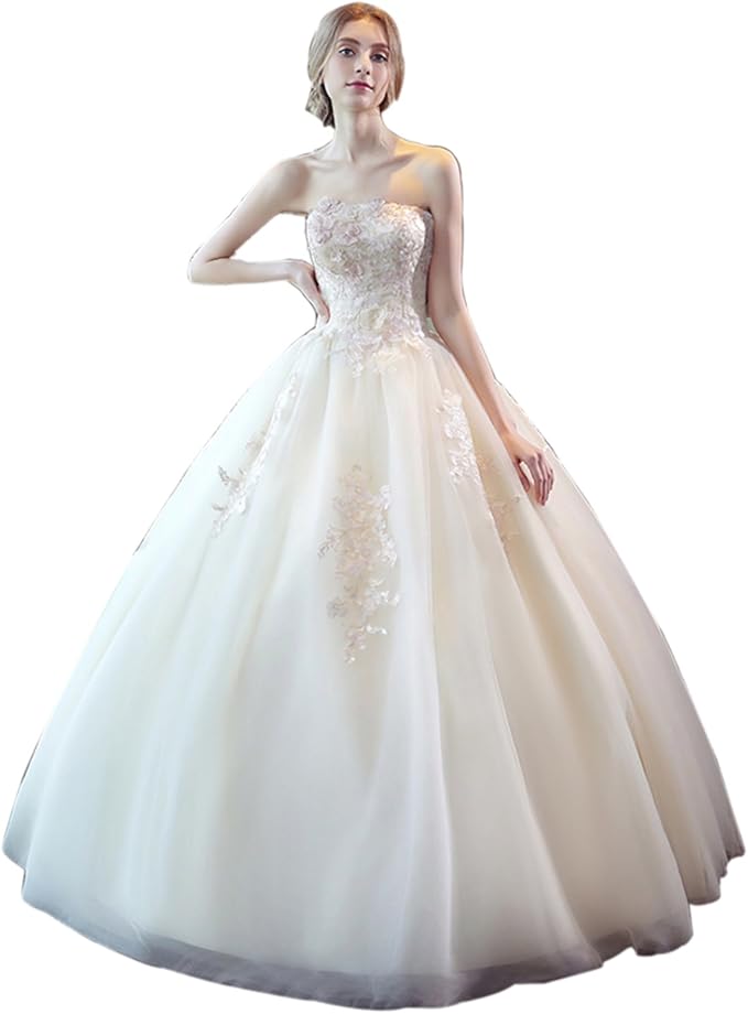 Amazon シャンパン色 ウエディングドレス カラードレス パーティードレス Aラインドレス 花嫁 ブライダル 二次会 カクテルドレス 披露宴 お呼ばれドレス ミセス 発表会 ロングドレス 結婚式 マタニティドレス ブライダル コンサート イブニングドレス 通販