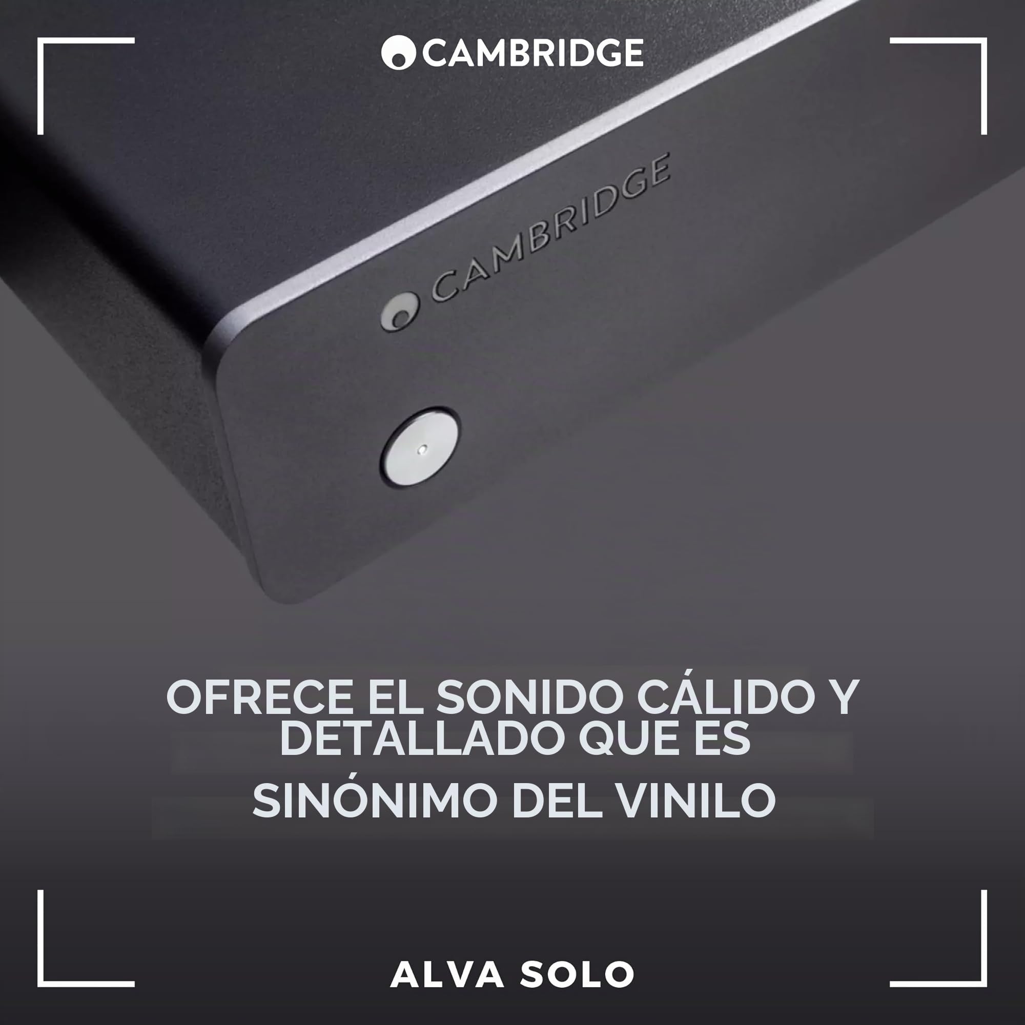 Cambridge Audio Alva Solo – Preamplificador phono imán móvil, preampli estéreo HiFi para tocadiscos & vinilo, bajo ruido – Lunar Grey