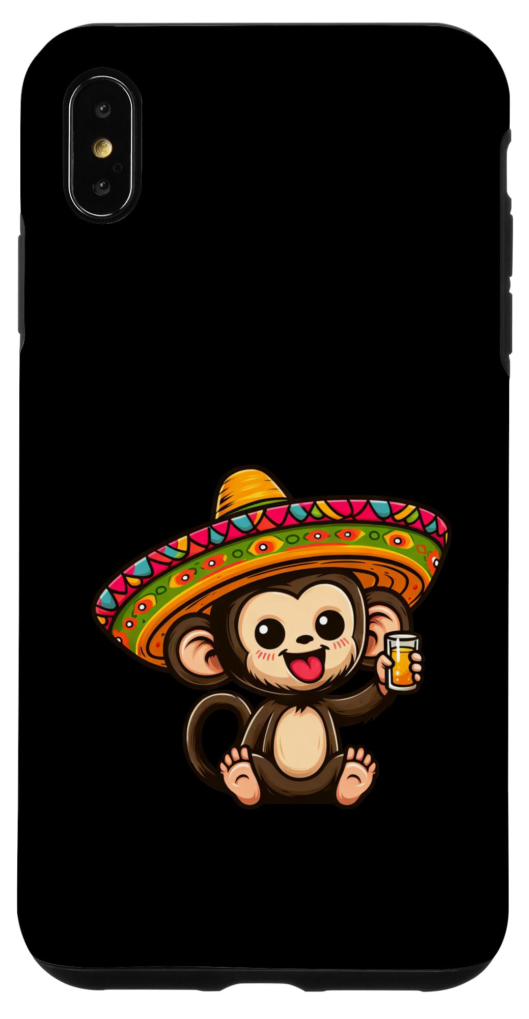 iPhone XS Max Cute Comic Monkey Cinco de Mayo Chimp Case