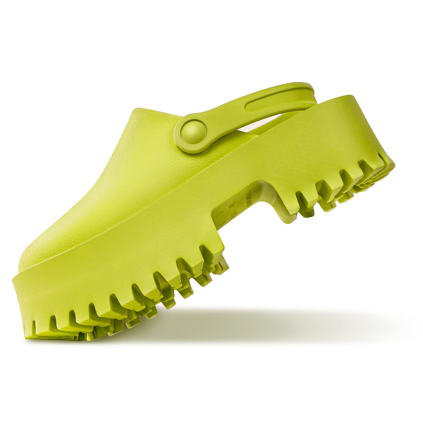 Women Platform Thick Soled Slippers,Beige Slip On Clogs Casual Non Slip Home Lazy Waterproof Fashion Sandals