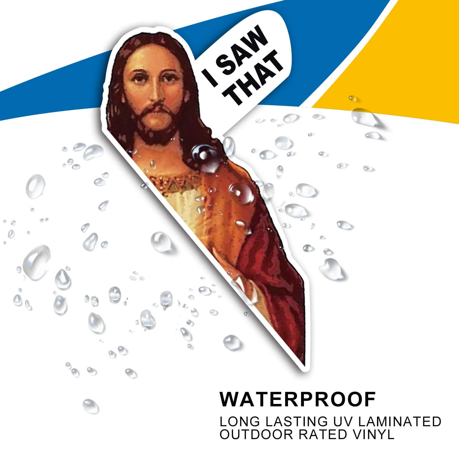 12 Stück „Jesus I Saw That“ Aufkleber – Wasserfest, Ca. 8,9x15 Cm, Für Auto & Laptop