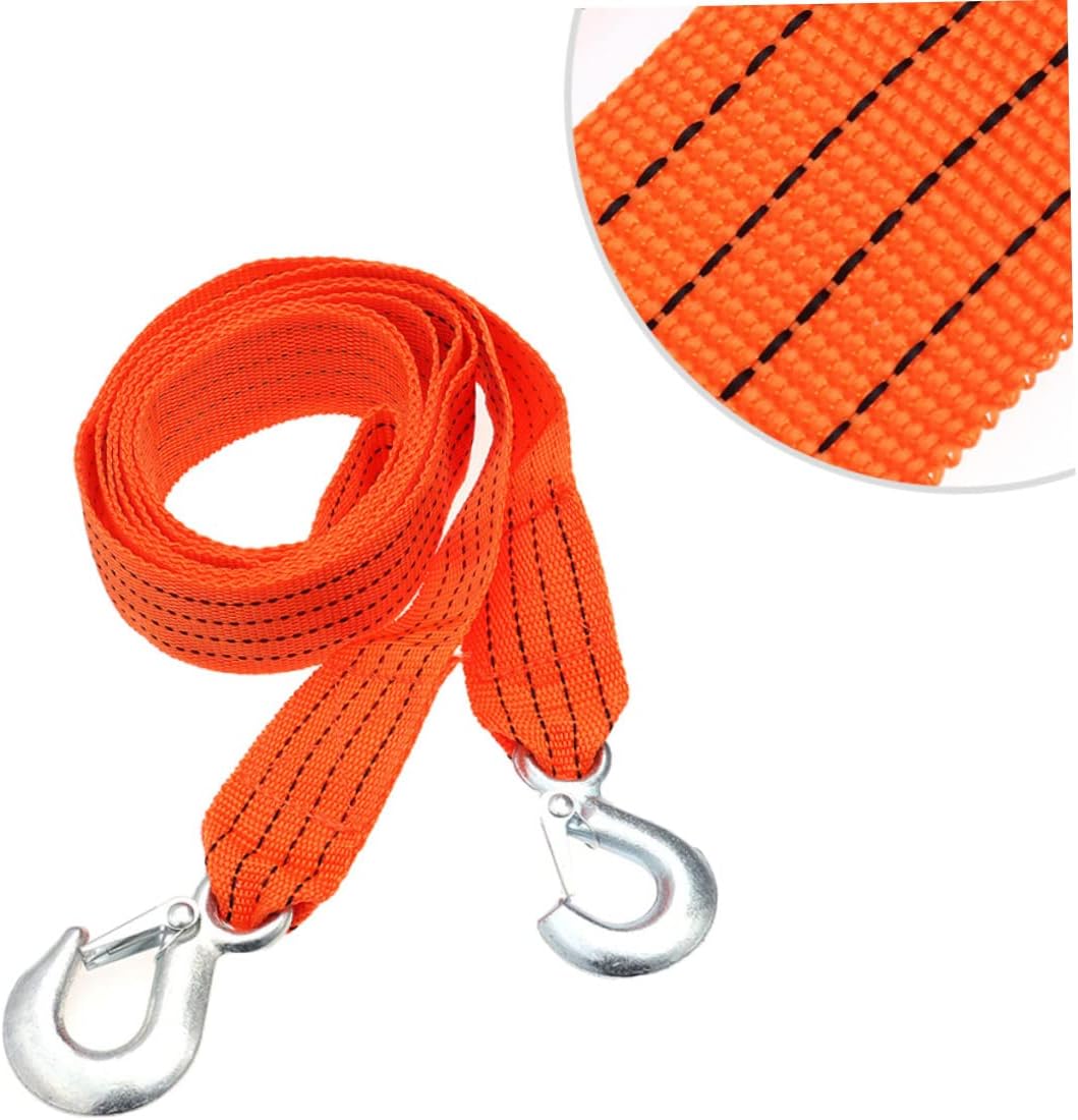 GLEAVI Meters Car Trailer Rope Sturdy Nylon Tow Rope Hooks for Safe Outdoor Use for Vehicle and Towing