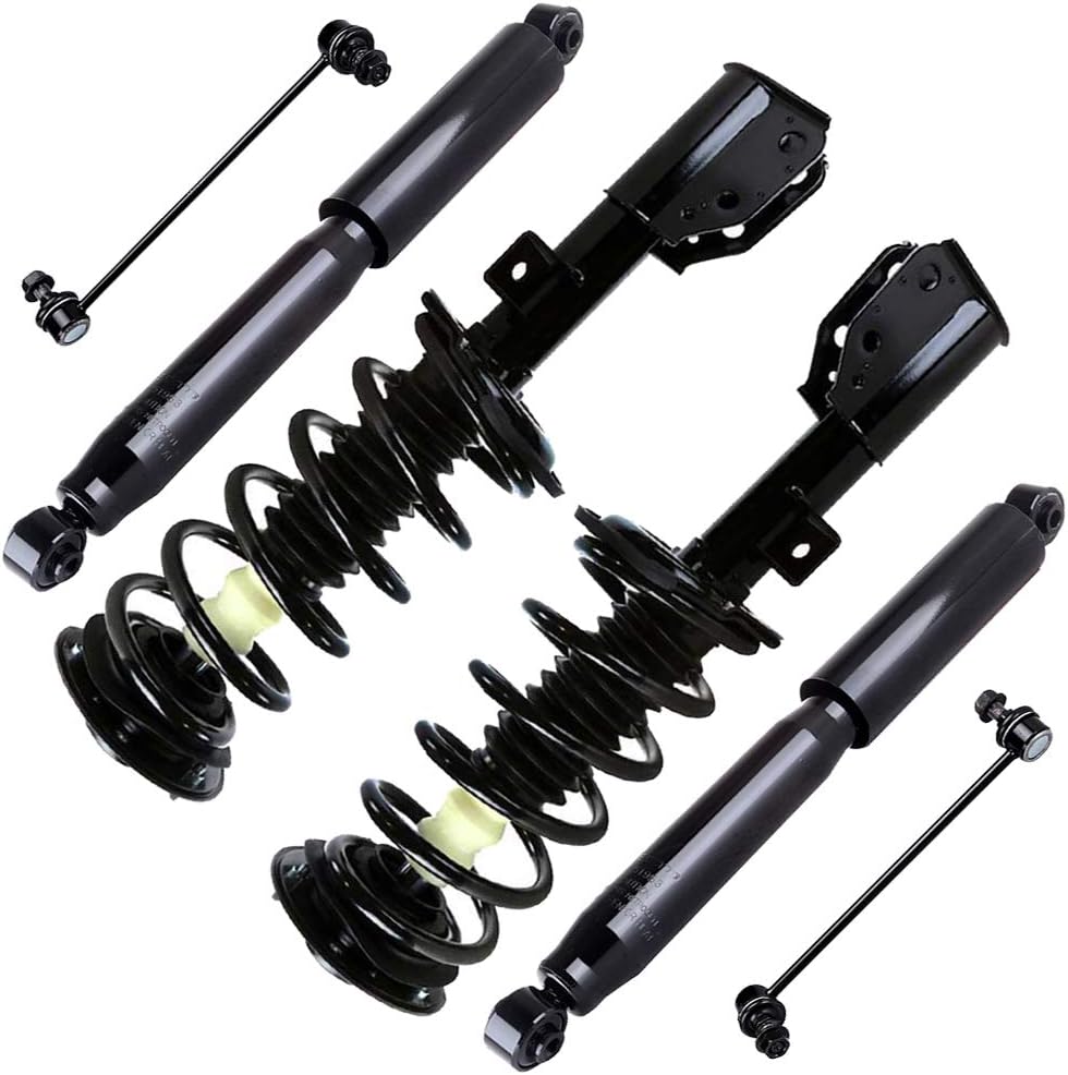 Struts Shock suspension kit for 2010-2016 for Chevrolet Equinox 2010-2016 for GMC Terrain Front Strut Spring Assembly Rear shock absorber Stabilizer Bar Link 6 Pcs, 272526 272527 911258