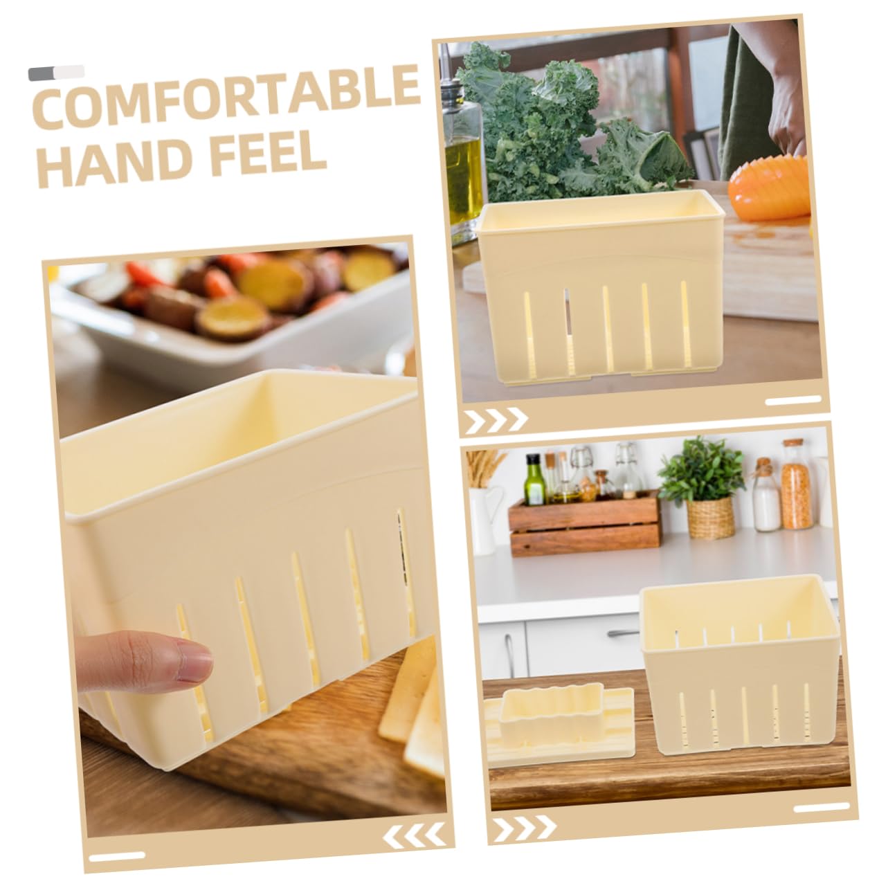 KICHOUSE Pressa Per Formaggio in Legno 4 Pezzi Stampo Per Tofu Domestico Manuale