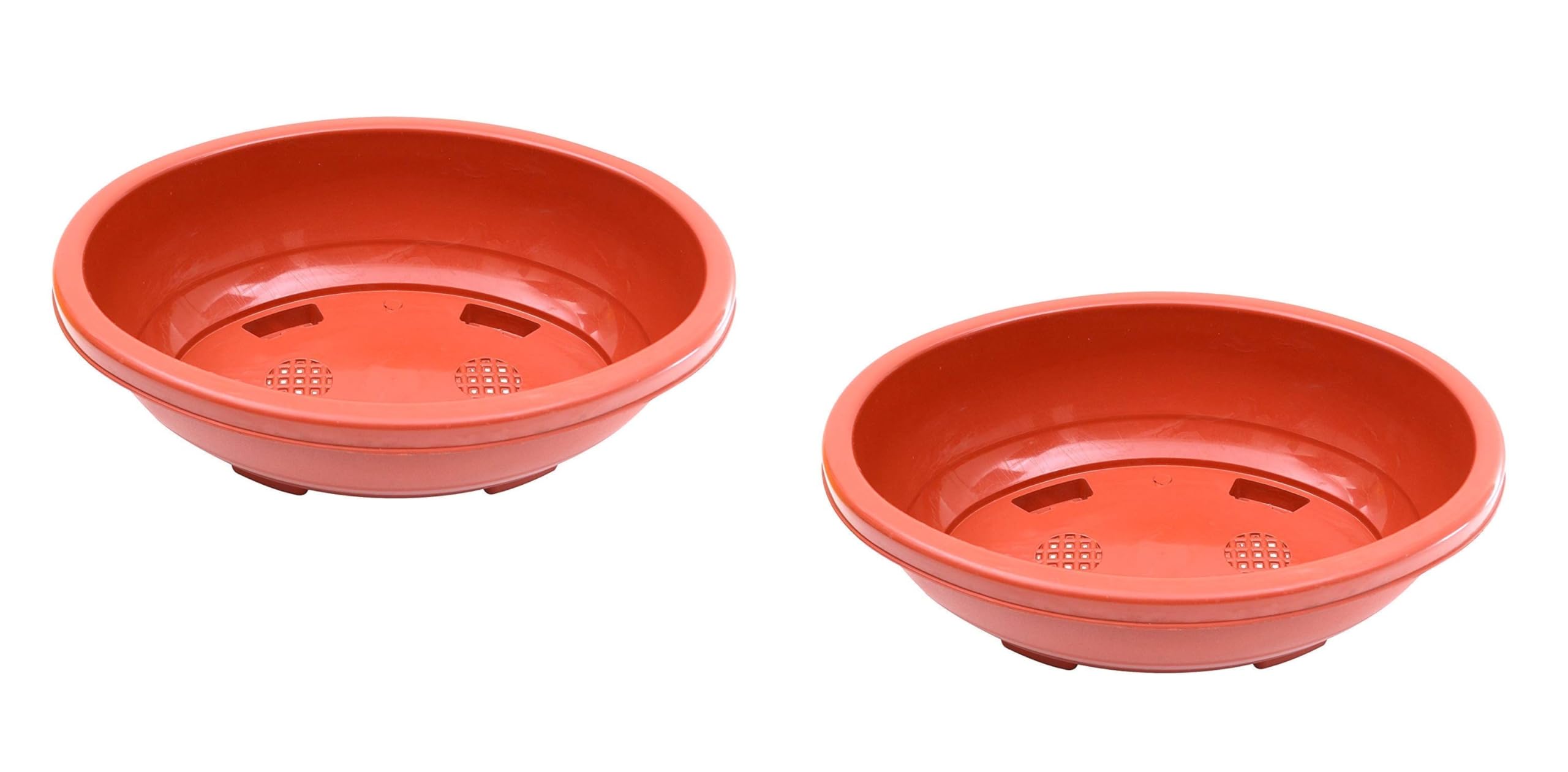 Varshney Gardening Plastic Terracotta Bonsai Tray (12 inch, 2 Pcs) Planters Home Decor Plant Pot-image-32