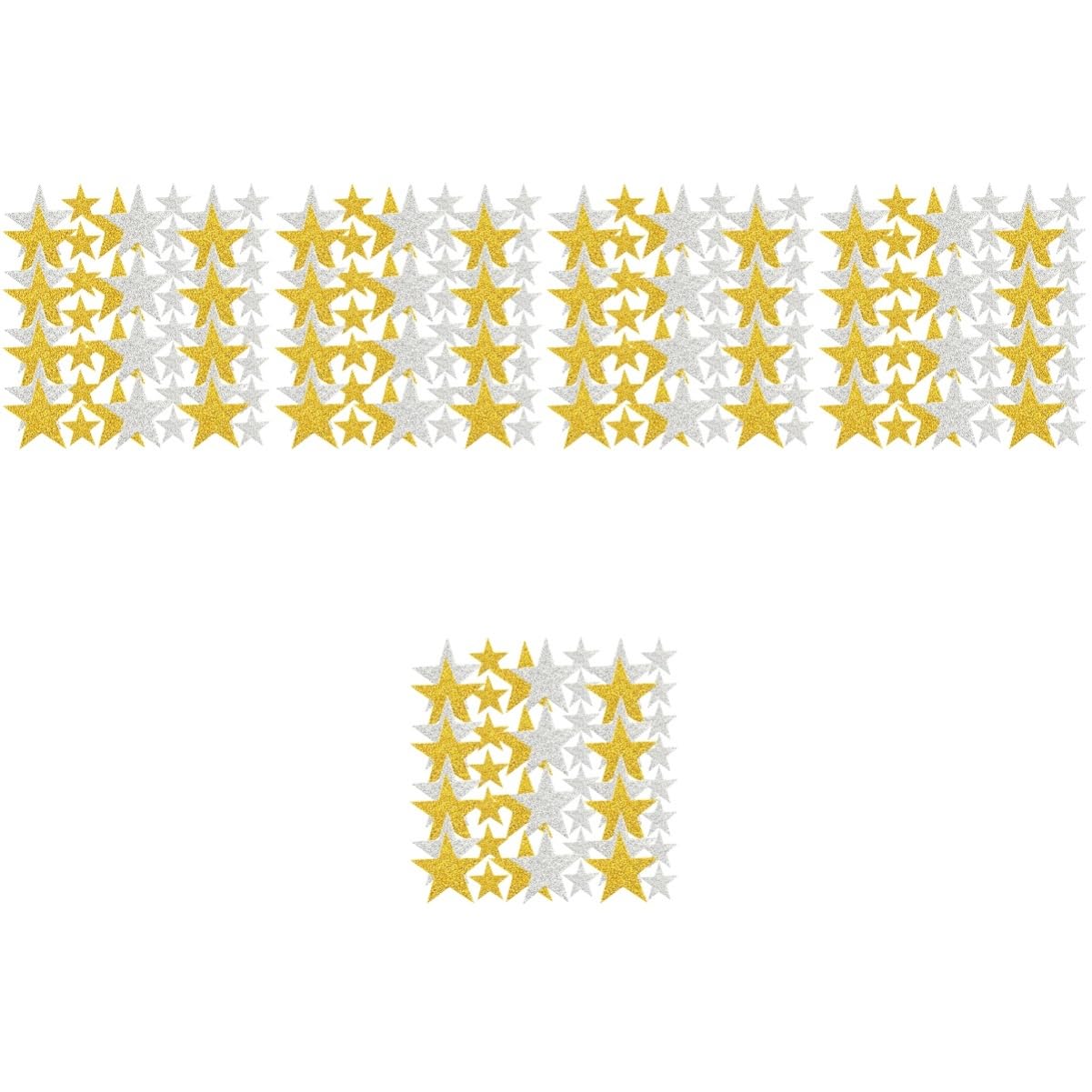 Stickers Décoratifs Étoile Mousse Pailletée pour Carterie et Scrapbooking DIY