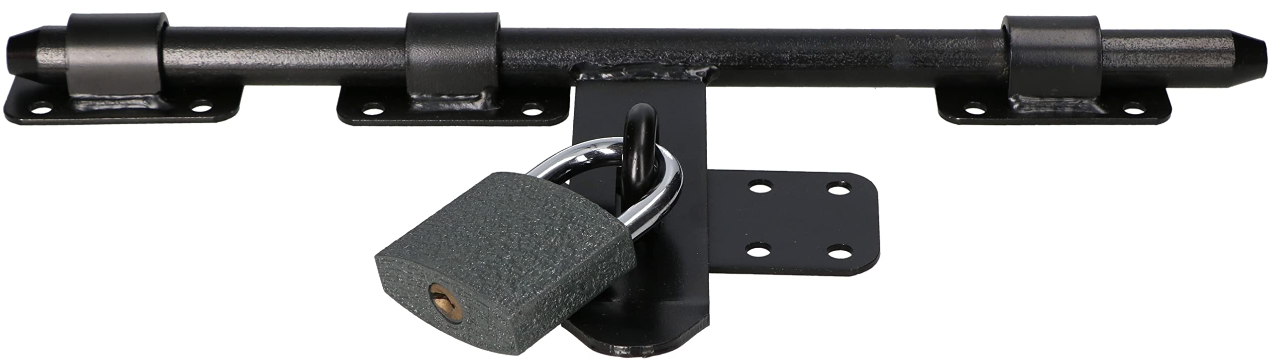 Serratura Per Porta Da Garage Con Lucchetto - KOTARBAU 340 Mm Nero - Foto 13