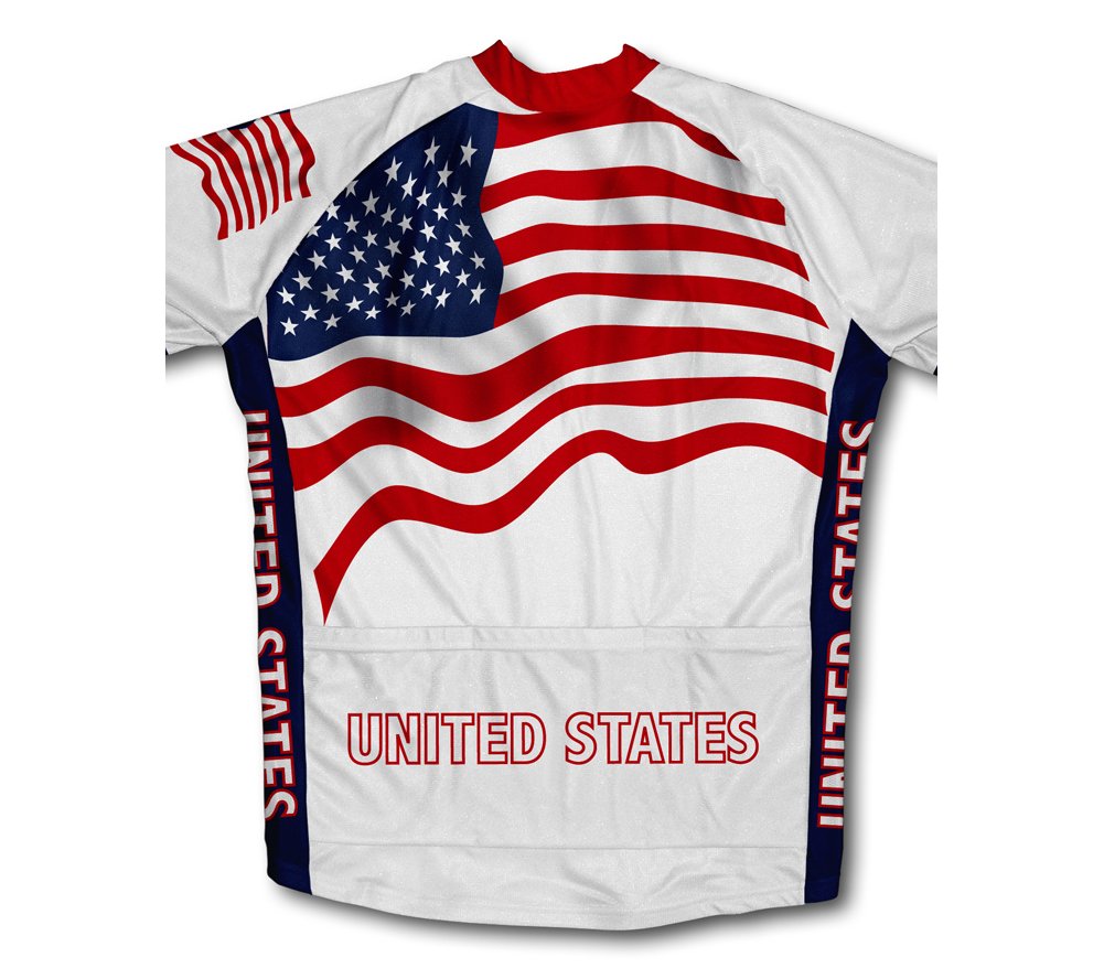United States Flag Long Sleeve Cycling Jersey for Men - Size 4XL