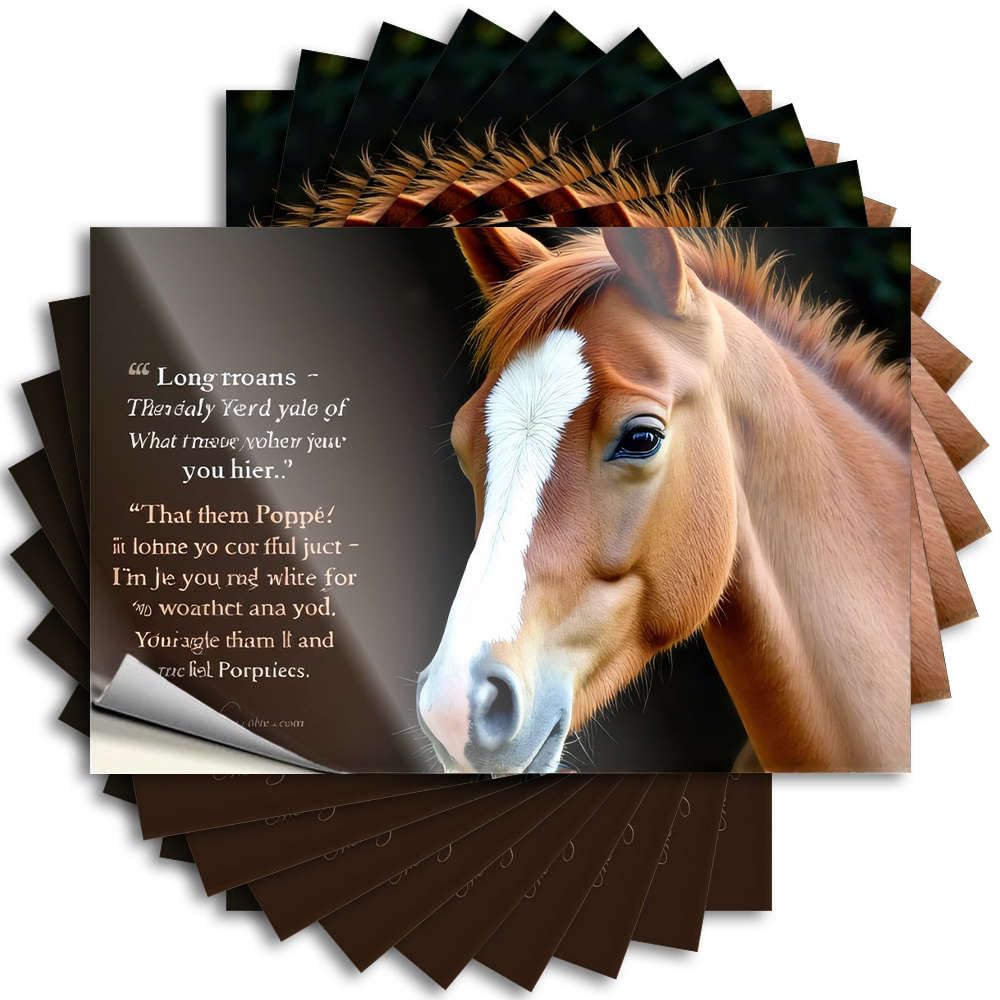 Horse with White Stripe On Forehead Rv Camping Accessories Metal - Sticker Bumper Waterproof Decal(8X12CM)