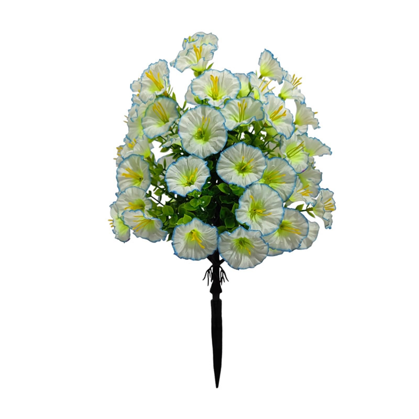 WBCDXCBB Plastic Simulation Flowers 73 Mesh Eucalyptus Trumpet Ground 1Pcs(73mesh blueedgeandwhitebottom)