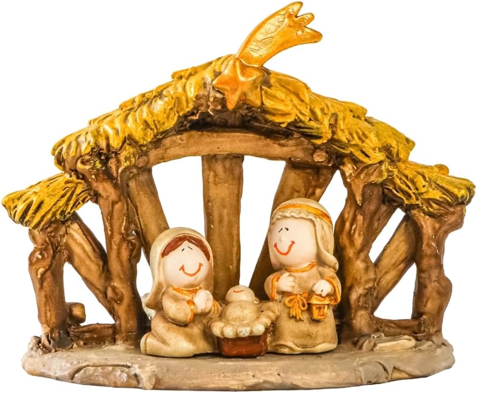 Christmas Nativity Figurines Resin Manger Holy Family Nativity Scene Statue