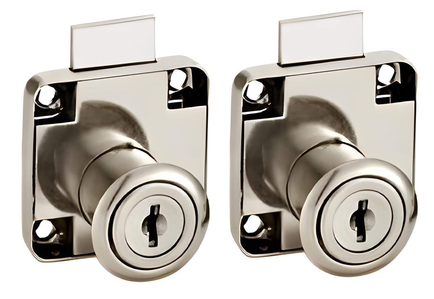 Juliet Engineer's Premium Cabinet Drawer Lock with 2 Keys, Heavy Duty Zinc Alloy Furniture Security Lock for Wooden Drawers, Cupboards, Wardrobes, Office Cabinets & Storage Units, Silver (Pack of 2)-image-17
