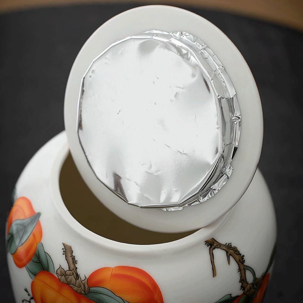 Puszka herbaty Ceramiczna herbata Zamknięty słoik Słoik herbaty Persimmon Herbaton Herbata biała kamelia Herbata owocowa Herbata zdrowotna Zamknięty pojemnik Kanister na herbatę (13 * 19 cm)