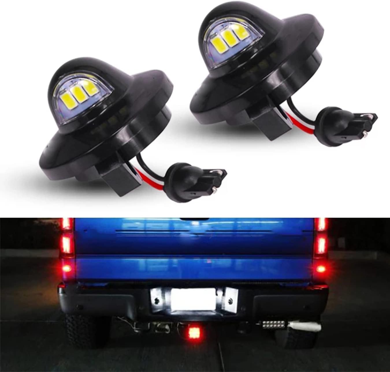 LED Kentekenplaat Voor Ford F150 F550 F450 F250 Voor Ranger Voor Lincoln Voor Heritage Voor Expedition 2PCS Auto LED kentekenplaatverlichting LED Kentekenverlichting