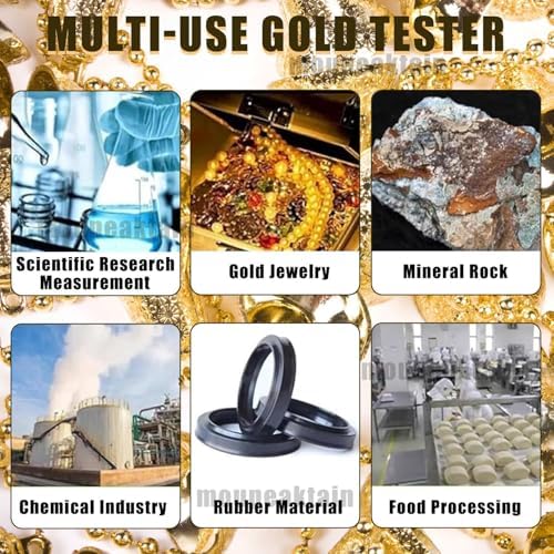Gold Tester Machine - Precision Gold Purity Analyzer Meter, 0.001g/Cm³ Accurate Gold & Silver Tester, LCD Display Precious Metal Analyzer for Jewelry & Investment