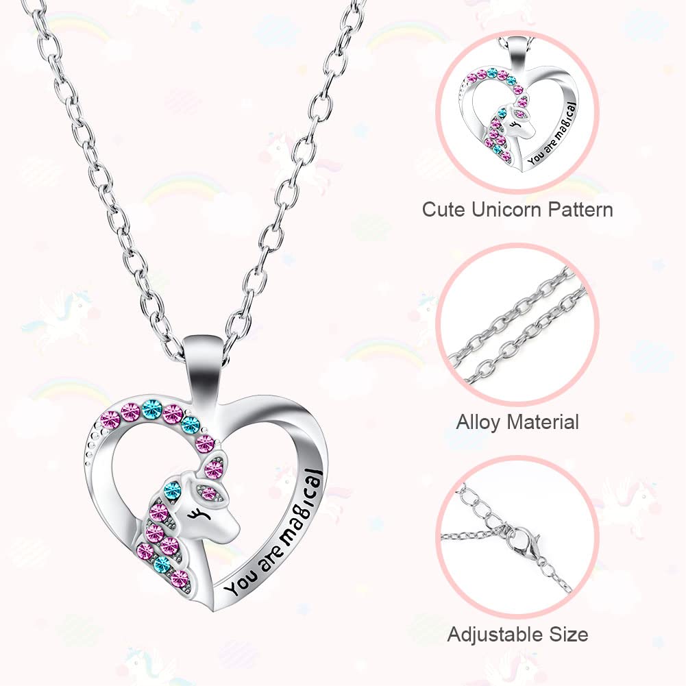 OSDUE Bijoux, Ensemble de Bijoux, Collier Bracelet Bague Boucles d'oreilles Set, Princesse Anniversaire Noël Cadeau