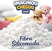 Enchimento de Fibra Macia Siliconada, para travesseiros, Almofadas e Pelúcias, Imaginou Chegou Shop 1KG