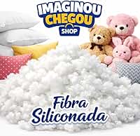 Enchimento de Fibra Macia Siliconada, para travesseiros, Almofadas e Pelúcias, Imaginou Chegou Shop 1KG