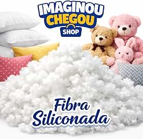 Enchimento de Fibra Macia Siliconada, para travesseiros, Almofadas e Pelúcias, Imaginou Chegou Shop 1KG