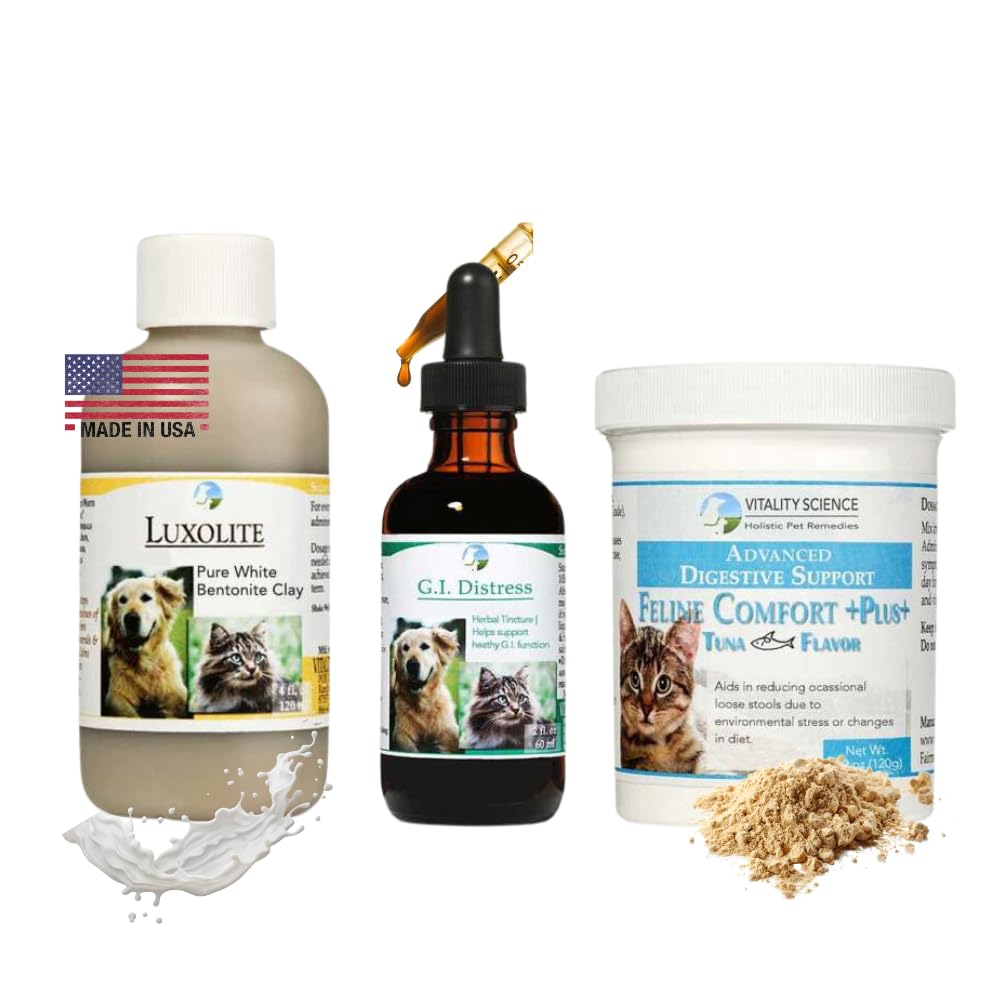 TRDV Protocol for Cats | 3 Part Holistic Treatment | Cat Probiotics for Diarrhea & Digestive Support | Cat Supplements for Cat Immune Support | Anti Diarrhea for Cats (Beef, Small)