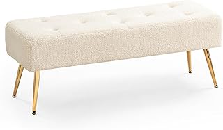 12 Bay Window Kitchen Nook Ideas with Natural Light 8 Furnimart Faux Fur Boho Bench Ottoman Upholstered Tufted Bench with Padd...