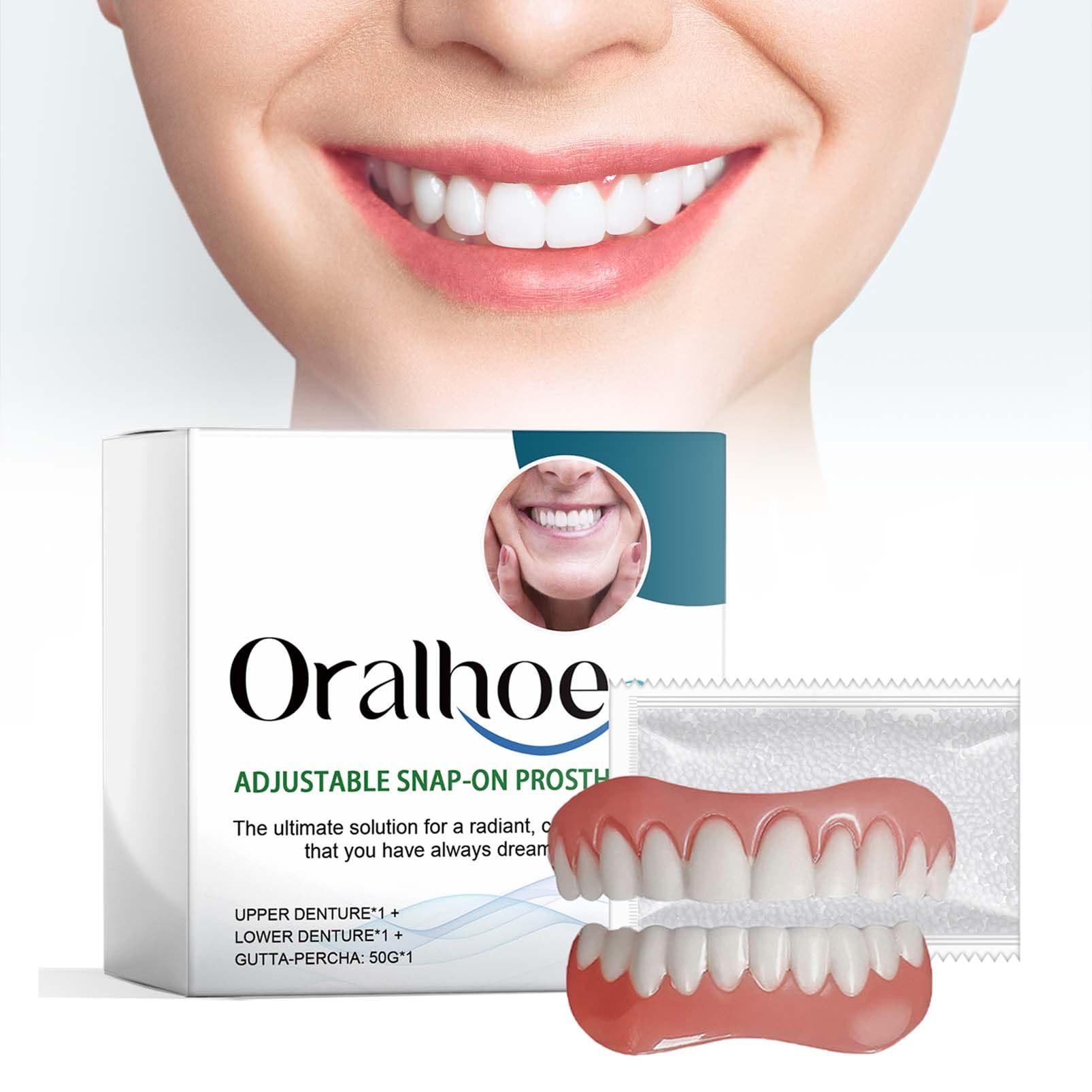 Silikowe i kosmetyczne protezy, tymczasowe protezy, zestaw Denture Reline Kit