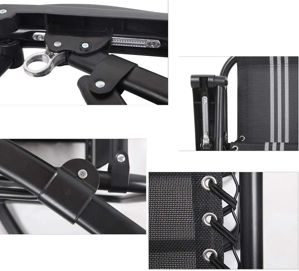 Sun Lounger Garden Chairs Sun Loungers Recliners Zero Gravity Patio Deck Chair Reclining Arden Chair Outdoor Folding Portable Rocking Chair Supports 200kg (Color, Black),Black