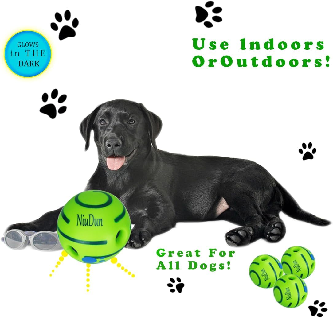 Swing Cluck Ball, A Great pet Dog Toys, Dog Toy, Puppy Toys,Interactive Dog Toys,dag Ball,Full of Fun. When a Dog Bites it, it can Make Giggles. It's a Beloved Toy for Pets (Circular Giggle) - Image 2