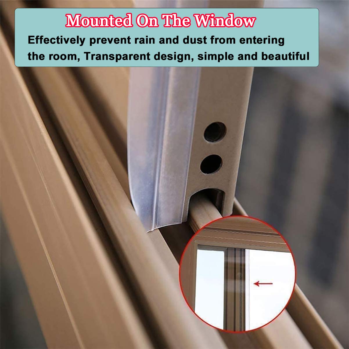 JEMESI Strisce di tenuta trasparenti, 25 mm × 5 m, autoadesive, multifunzione, sigillanti per porte e finestre