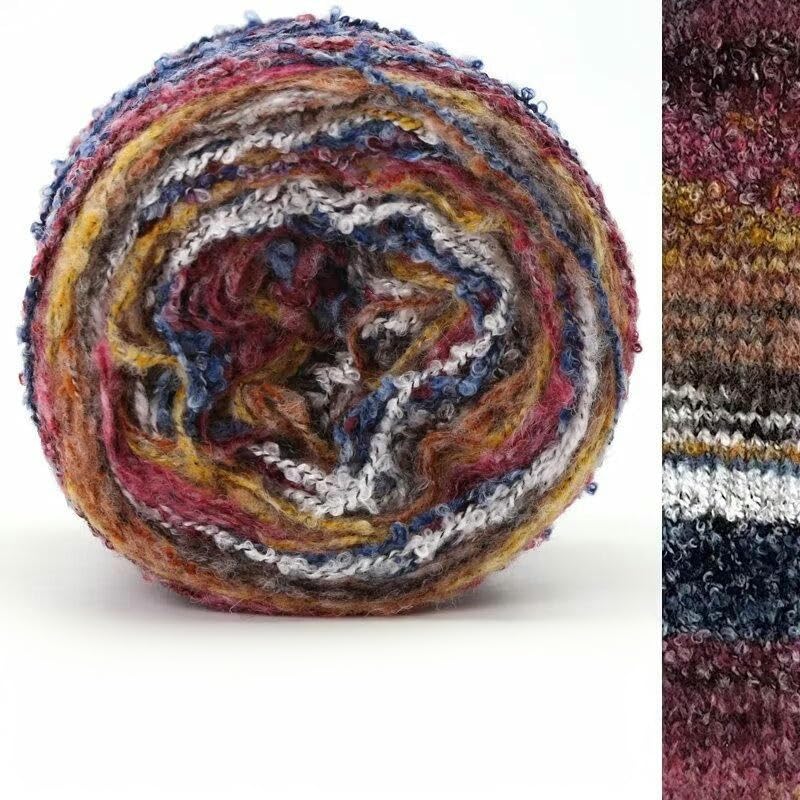 5-10 Piezas de Hilo de Mohair Degradado de 100 g, Hilo de Lana bouclé de Colores, para Tejer a Mano suéteres, cárdigans, Bufandas y Gorros