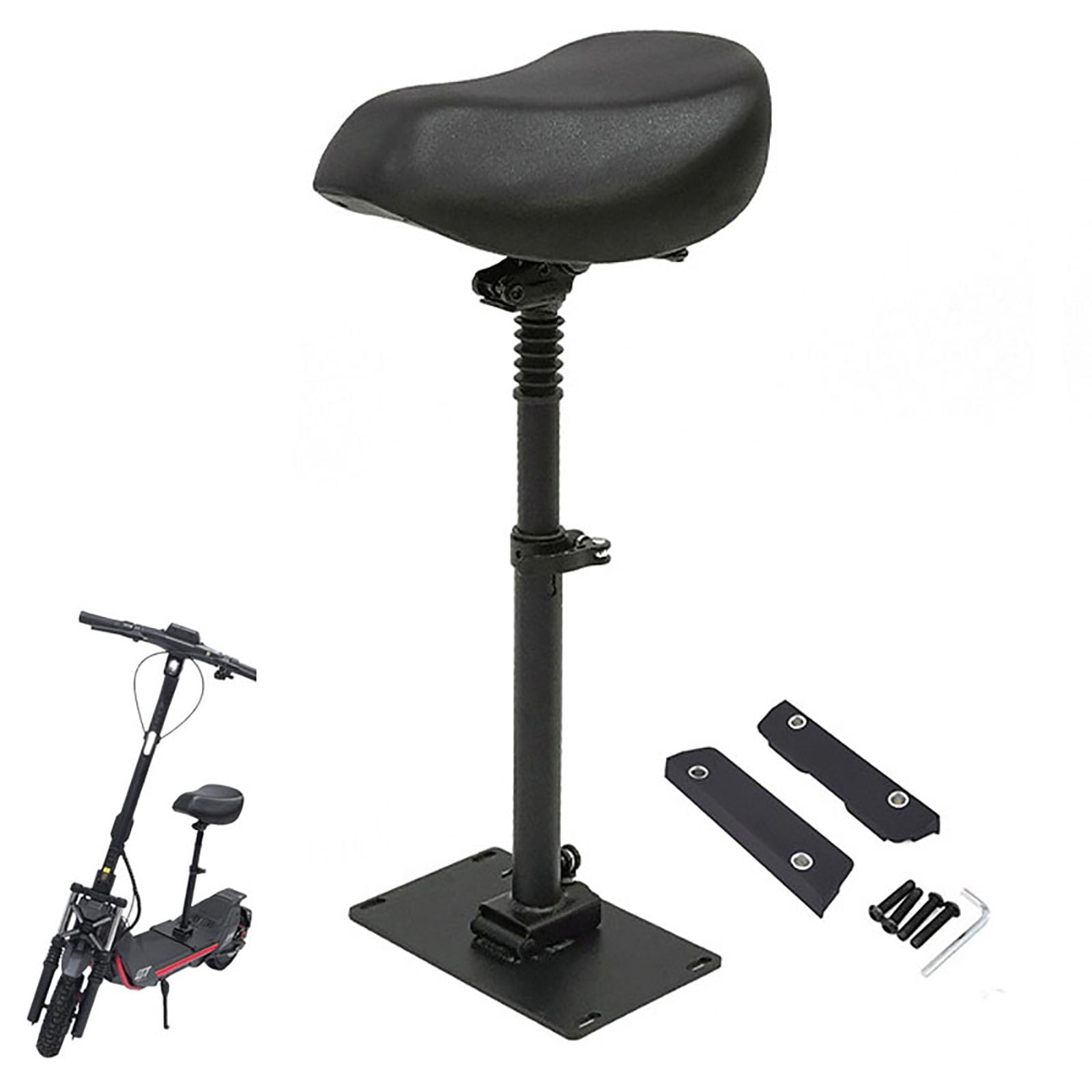 Universal Electric Scooter Saddle stoel compatibel met Xiaomi M365/1S/PRO/ PRO2/MI3 met E Scooter Achter Cargo Rack Dikke stalen dragerrek, eenvoudige installatie, verbeterd rijcomfort