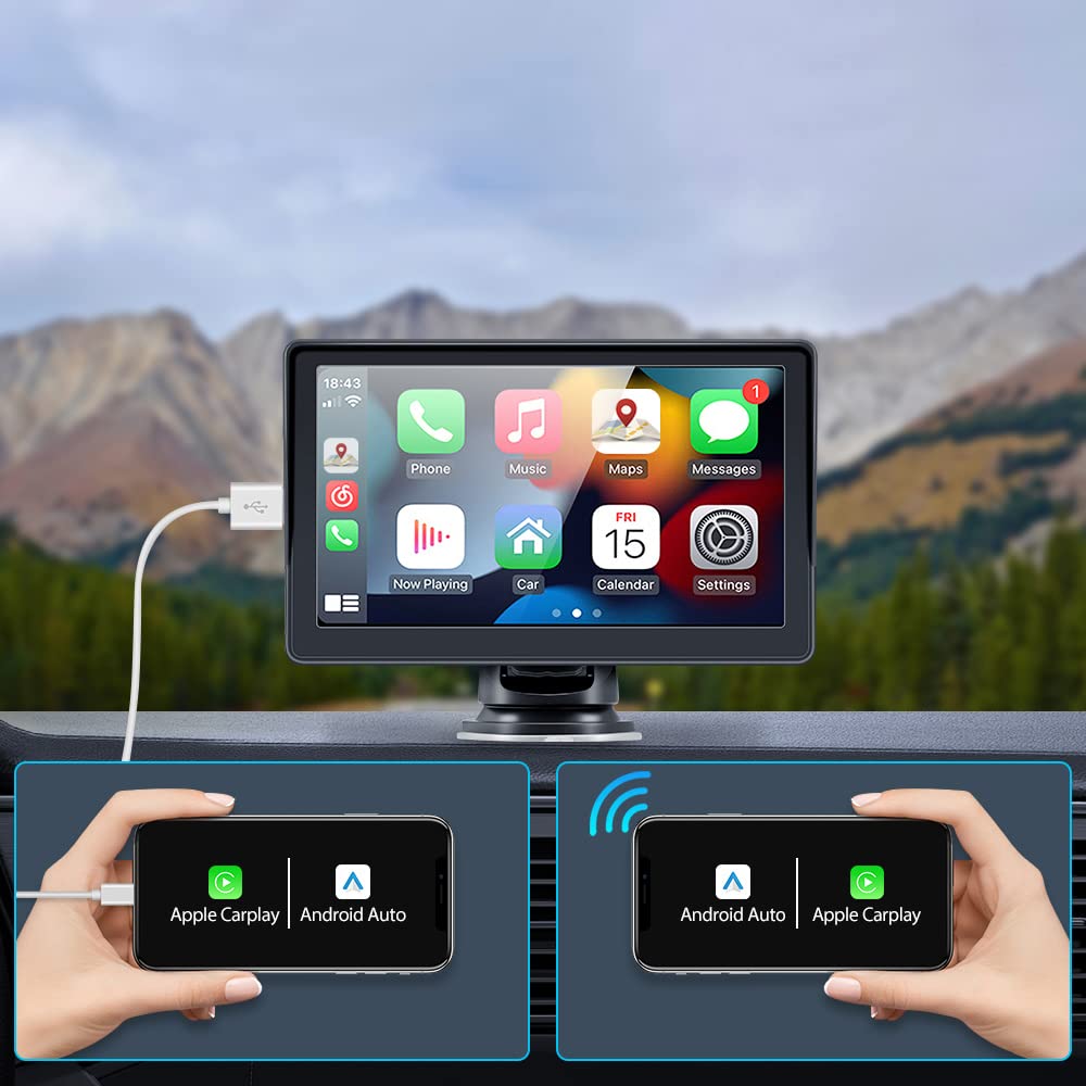 Amazon.co.jp: CarplayとAndroid Autoをサポートする携帯型車載